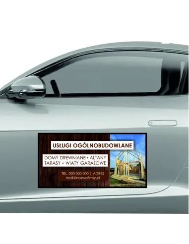 Reklama Magnetyczna na Samochód Magnes 60x30 cm Usługi