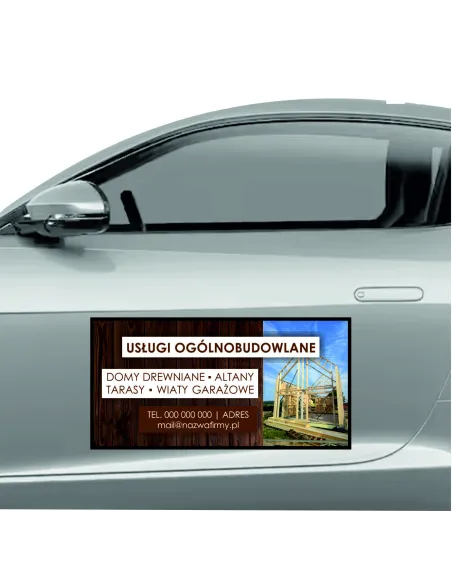 Reklama Magnetyczna na Samochód Magnes 60x30 cm Usługi