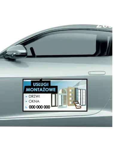 Reklama Magnetyczna – Na Samochód Magnes 60x30 Usługi