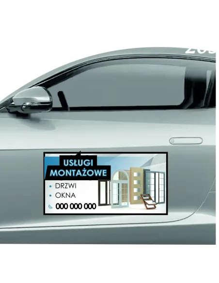 Reklama Magnetyczna – Na Samochód Magnes 60x30 Usługi