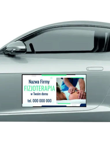 Reklama Magnetyczna Magnes Samochód 60x30 Fizjoterapia