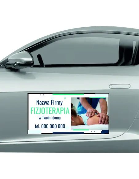 Reklama Magnetyczna Magnes Samochód 60x30 Fizjoterapia