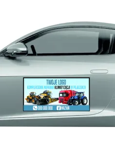 Reklama Magnetyczna na Samochód Magnes 60x30 Kompleksowa
