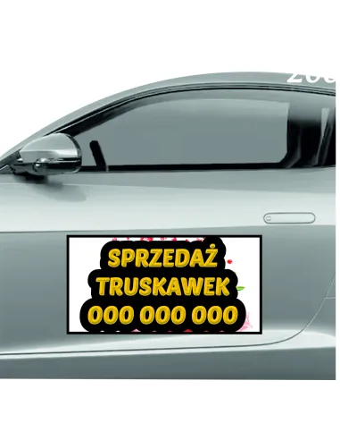 Reklama Magnetyczna – Na Samochód Magnes 60x30 Sprzedaż