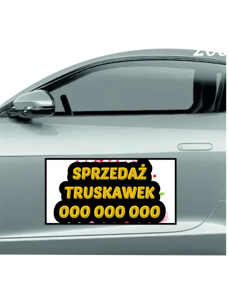 Reklama Magnetyczna – Na Samochód Magnes 60x30 Sprzedaż