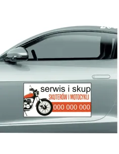 Reklama Magnetyczna Magnes Samochód 60x30 cm Serwis Skup