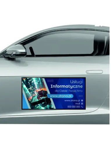 Reklama Magnetyczna na Samochód Magnes 60x30 Usługi