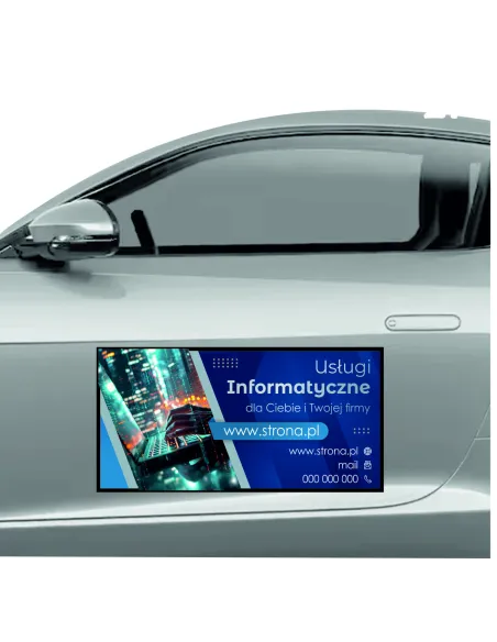 Reklama Magnetyczna na Samochód Magnes 60x30 Usługi