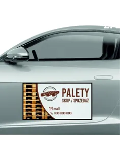 Magnes na Samochód Reklama Magnetyczna 60x30 cm Palety