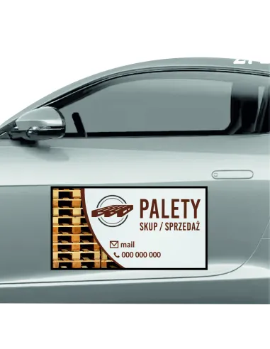 Magnes na Samochód Reklama Magnetyczna 60x30 cm Palety