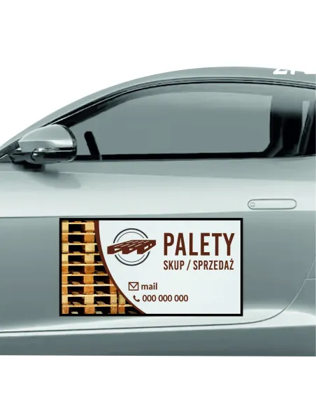 Magnes na Samochód Reklama Magnetyczna 60x30 cm Palety