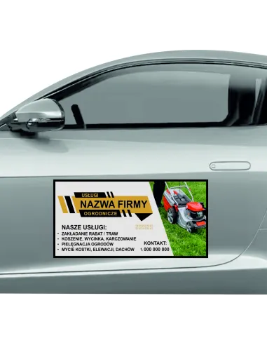 Reklama Magnetyczna 60x30 cm Magnes Samochód Usługi
