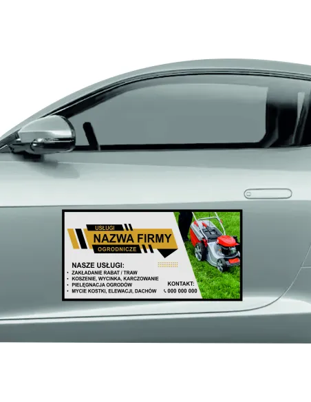 Reklama Magnetyczna 60x30 cm Magnes Samochód Usługi
