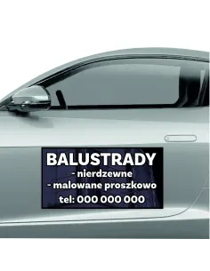 Reklama Magnetyczna na Samochód Magnes 60x30 Balustrady