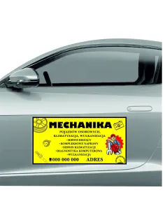 Reklama Magnetyczna – Na Samochód Magnes 60x30 Mechanika