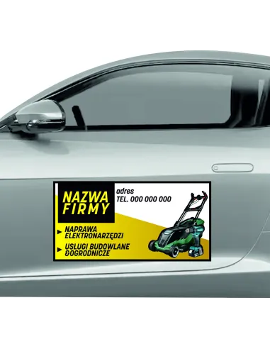 Magnes na Samochód Reklama Magnetyczna 60x30 cm Naprawa