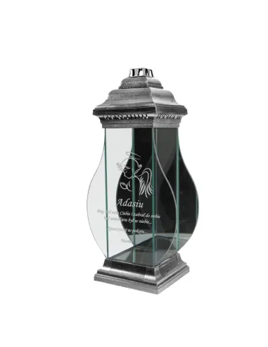 Znicz Lampion Personalizowany z – Dedykacją Grawerem