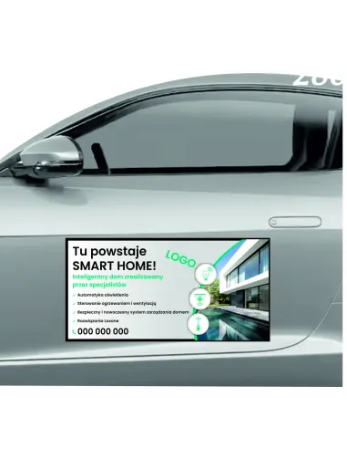 Reklama Magnetyczna Magnes Samochód 60x30 cm Smart Home