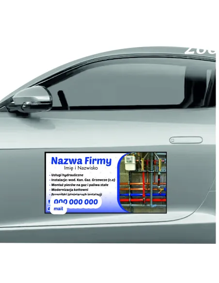Reklama Magnetyczna Magnes Samochód 60x30 cm Usługi