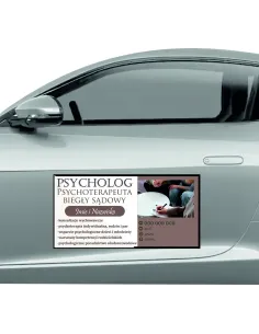 Reklama Magnetyczna na Samochód Magnes 60x30 Psycholog
