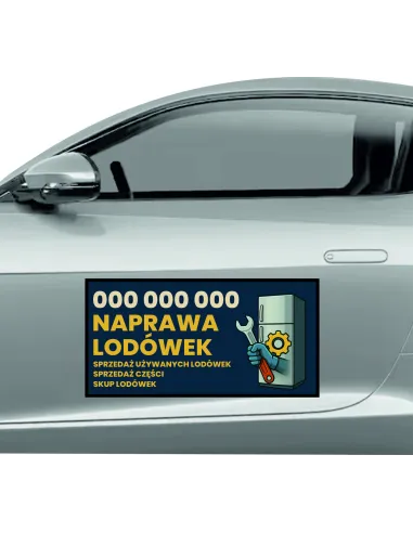 Reklama Magnetyczna na Samochód Magnes 60x30 cm Naprawa