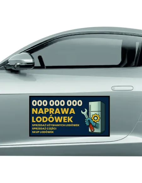 Reklama Magnetyczna na Samochód Magnes 60x30 cm Naprawa