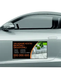 Reklama Magnetyczna – Na Samochód Magnes 60x30 Układanie