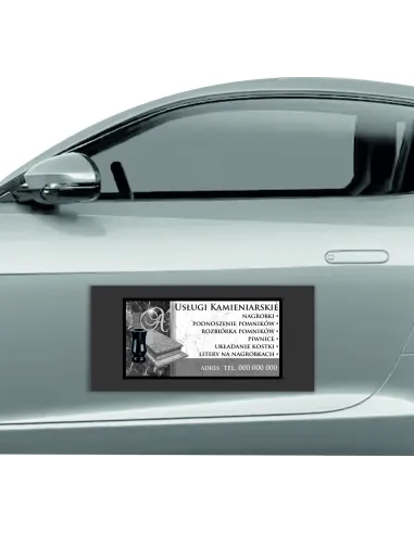 Reklama Magnetyczna Magnes Samochód 60x30 Usługi z Nadrukiem