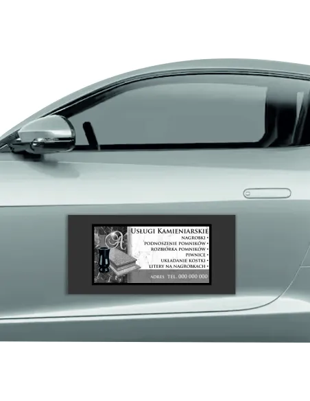 Reklama Magnetyczna Magnes Samochód 60x30 Usługi z Nadrukiem