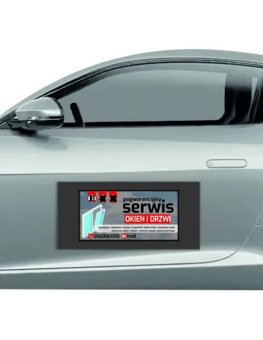 Reklama Magnetyczna na Samochód Magnes 60x30 cm Serwis
