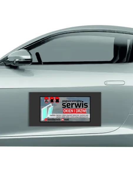 Reklama Magnetyczna na Samochód Magnes 60x30 cm Serwis