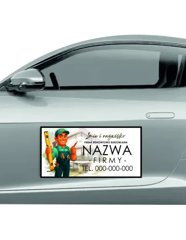 Magnes na Samochód Reklama Magnetyczna 60x30 cm Firma