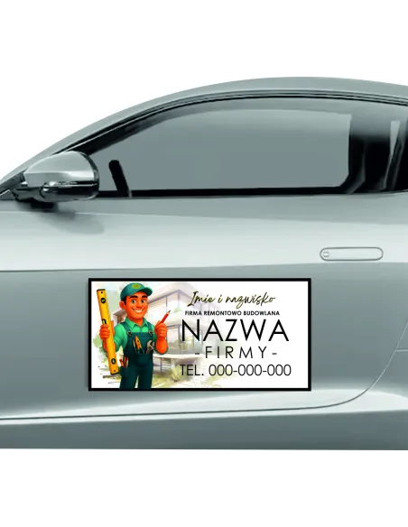 Magnes na Samochód Reklama Magnetyczna 60x30 cm Firma