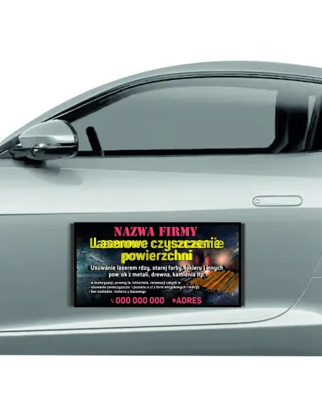 Reklama Magnetyczna – Na Samochód Magnes 60x30 Laserowe