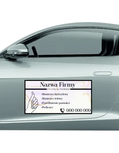 Reklama Magnetyczna na Samochód Magnes 60x30 Stylizacja