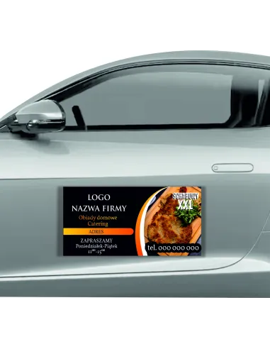 Reklama Magnetyczna Magnes Samochód 60x30 Obiady Domowe