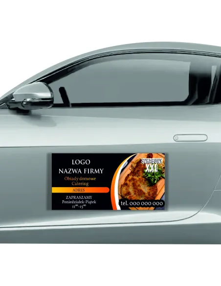 Reklama Magnetyczna Magnes Samochód 60x30 Obiady Domowe