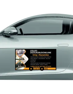 Reklama Magnetyczna Magnes Samochód 60x30 cm Personalizowany
