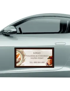 Reklama Magnetyczna – Na Samochód Magnes 60x30 Cukiernia