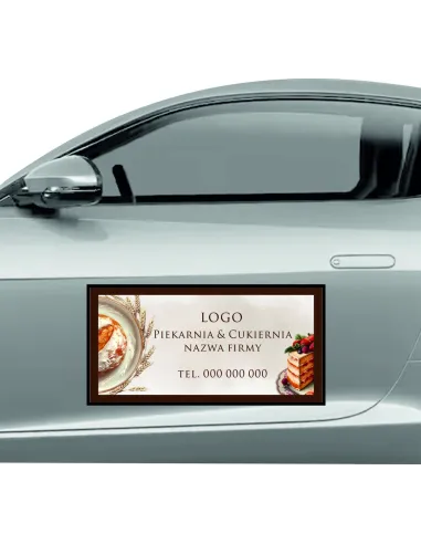 Reklama Magnetyczna – Na Samochód Magnes 60x30 Cukiernia