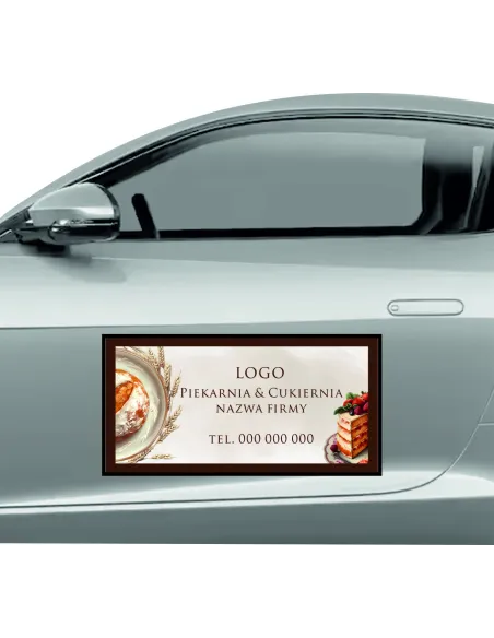 Reklama Magnetyczna – Na Samochód Magnes 60x30 Cukiernia