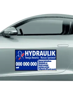 Reklama Magnetyczna – Na Samochód Magnes 60x30 Hydraulik