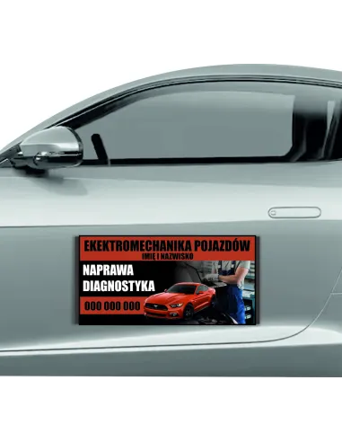 Reklama Magnetyczna – Na Samochód Magnes 60x30 Pojazdów