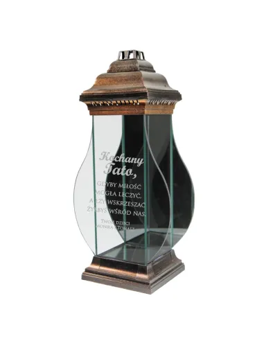 Znicz Kapliczka z Dedykacją Personalizowany z Grawerem