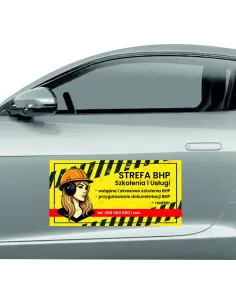 Reklama Magnetyczna – Na Samochód Magnes 60x30 Szkolenia