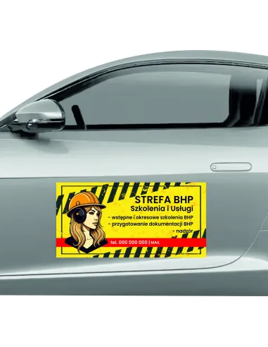 Reklama Magnetyczna – Na Samochód Magnes 60x30 Szkolenia