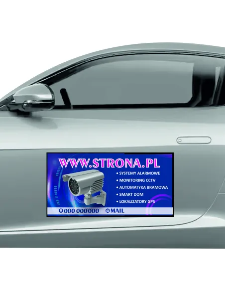 Magnes na Samochód Reklama Magnetyczna 60x30 cm Systemy