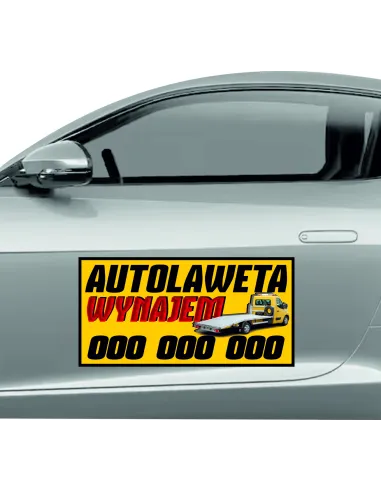 Reklama Magnetyczna na Samochód Magnes 60x30 Autolaweta