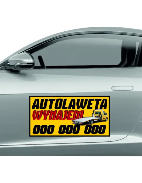 Reklama Magnetyczna na Samochód Magnes 60x30 Autolaweta