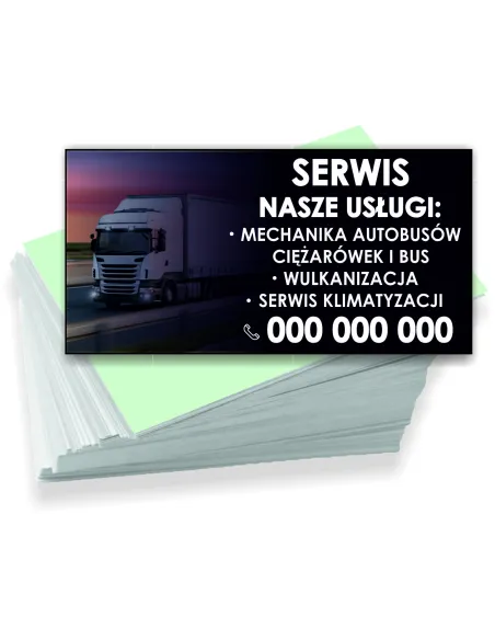 Wizytówki Firmowe Reklamowe 100szt Różne Wzory Serwis